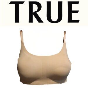 True Body Scoop Neck Adjustable Strap Bra NWOT Tan Small